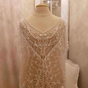 Ivory Lacey Sheer Top